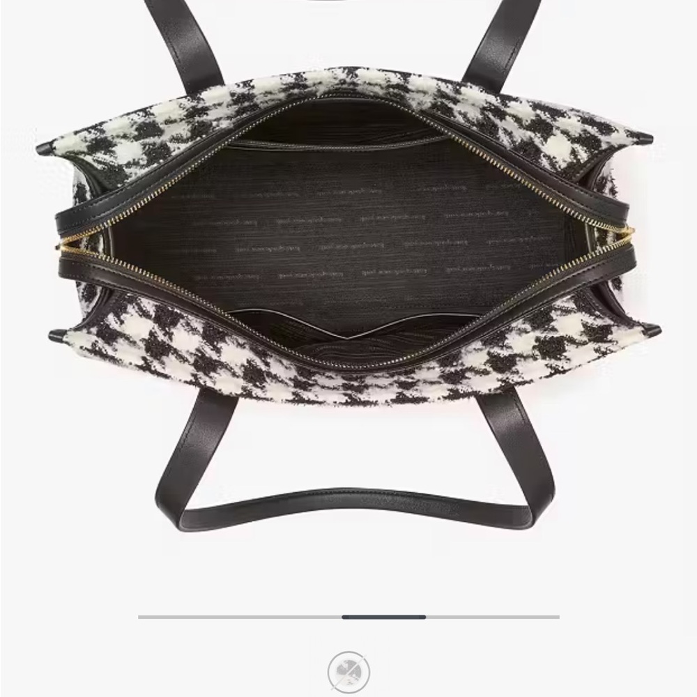 kate spade houndstooth market tote - Picture 2 of 7